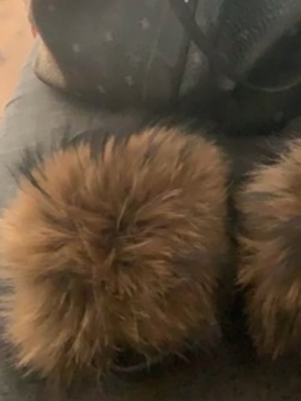 Natural Brown Real Fur slides sizes